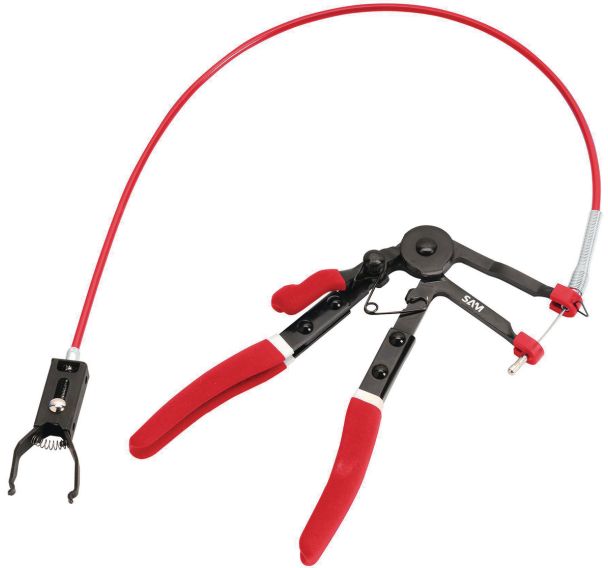 Pince avec câble flexible pour raccords rapides