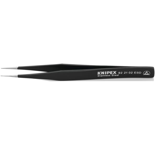 Pince brucelle acier inoxydable 110mm lisse extra-fine ESD