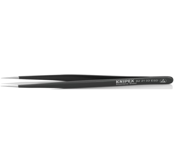 Pince brucelle acier inoxydable 120mm lisse ESD