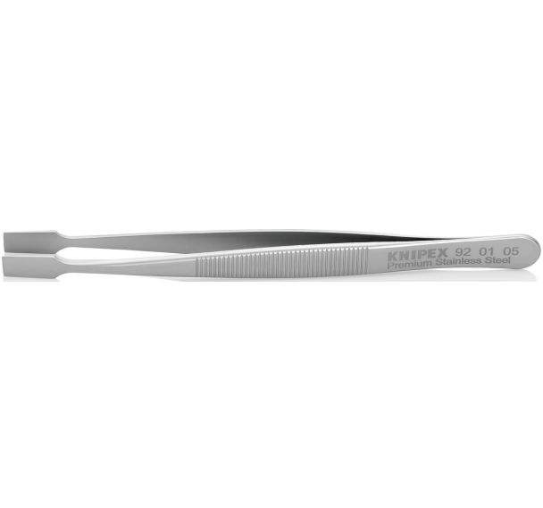 Pince brucelle acier inoxydable 120mm lisse rectangulaire