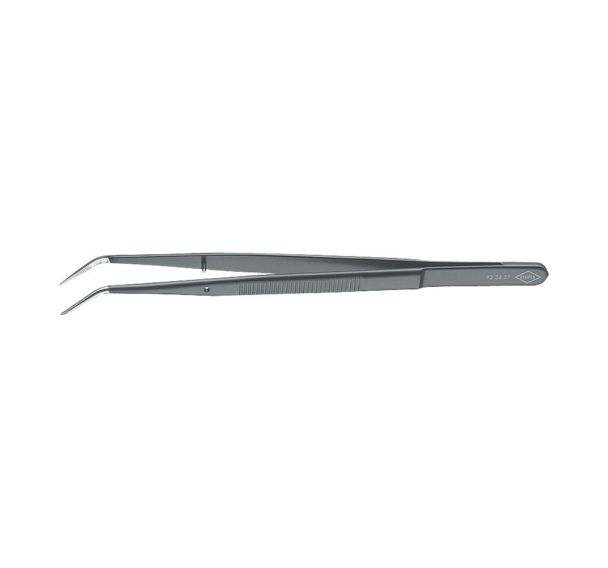 Pince brucelles Knipex - Coudée striée - Type de bec : Coudé 45