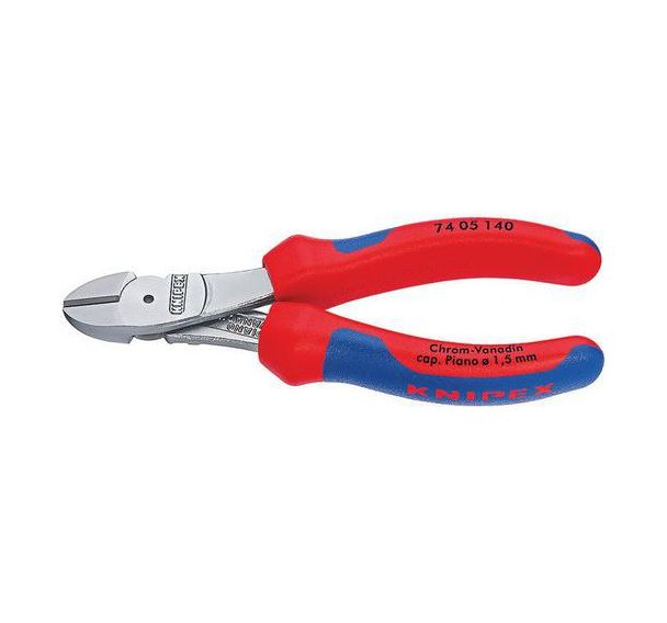 Pince coupante de côté à forte démultiplication chromée 140 mm