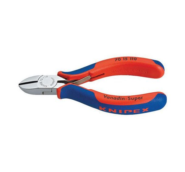 Pince coupante de côté chromée avec gaines bi-matière 110 mm