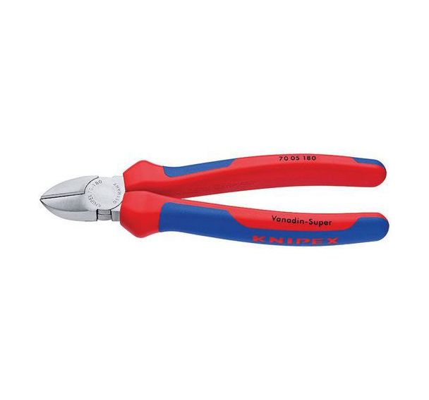 Pince coupante de côté chromée avec gaines bi-matière 140 mm
