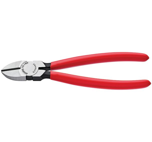 Pince coupante de côté noire atramentisée gainées en plastique 110 mm