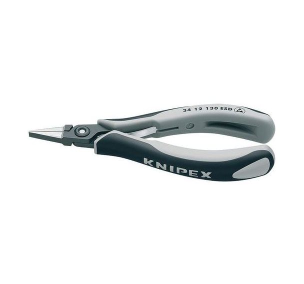 Pince de préhension de précision pour l'électronique ESD brunie 135 mm 34 12 130