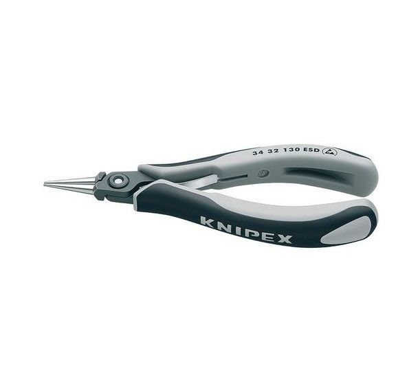 Pince de préhension de précision pour l'électronique ESD brunie 135 mm 34 32 130