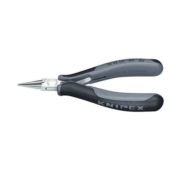 Pince de préhension pour l'électronique ESD avec gaines bi-matière 115 mm _ 35 32 115 ESD