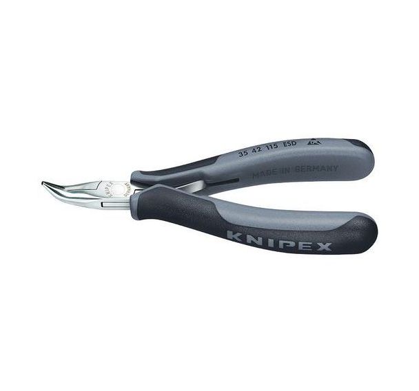 Pince de préhension pour l'électronique ESD avec gaines bi-matière 115 mm _ 35 42 115 ESD