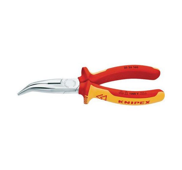 Pince demi-ronde isolée à bec coudé 1000 V VDE