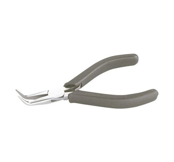 Pince électronique becs 1/2 rond coudés
