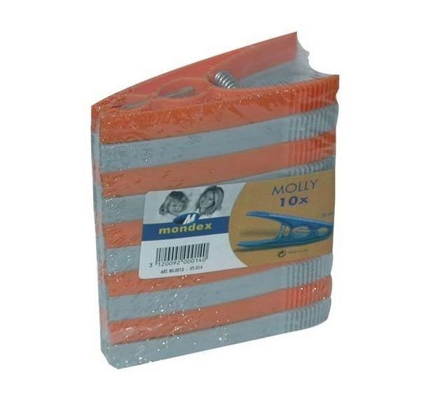 Pince linge plastique grand modèle - Lot de 10