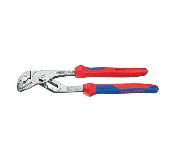 Pince multiprise à crémaillère chromée avec gaines bi-matière 250 mm