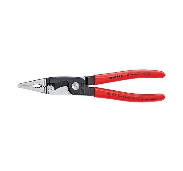 Pince pour installations électriques noire atramentisée 200 mm _ 13 81 200 SB