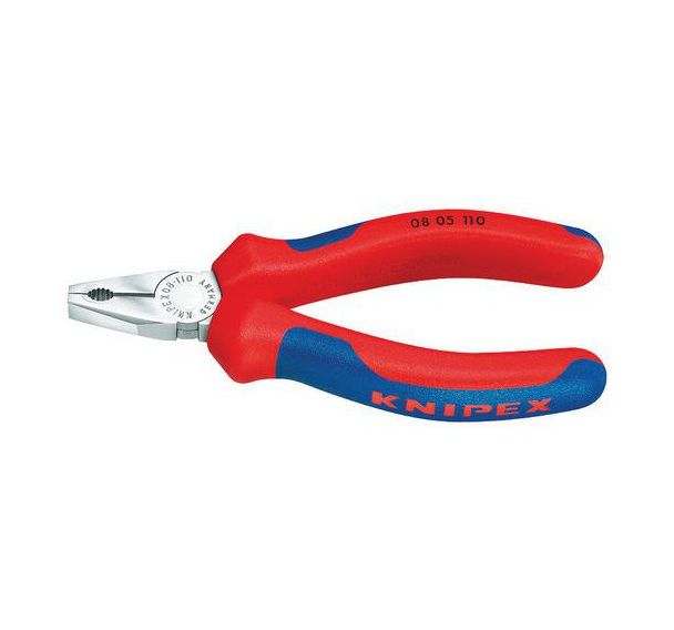 Pince universelle miniature chromée avec gaines bi-matière 110 mm