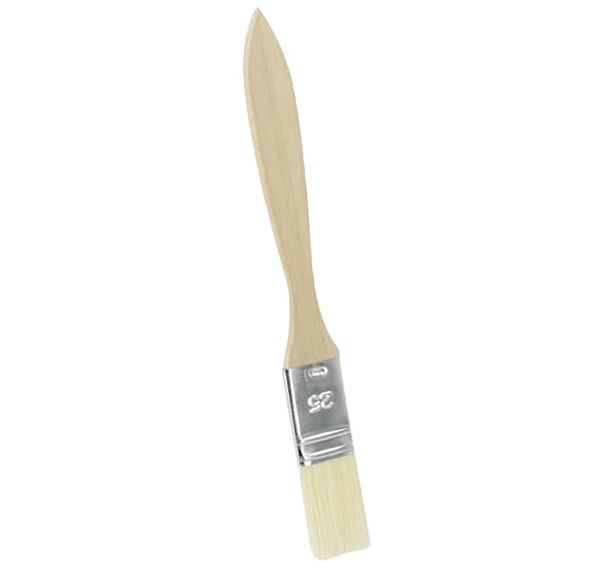 Pinceau à pâtisserie en soie naturelle manche bois - Metaltex