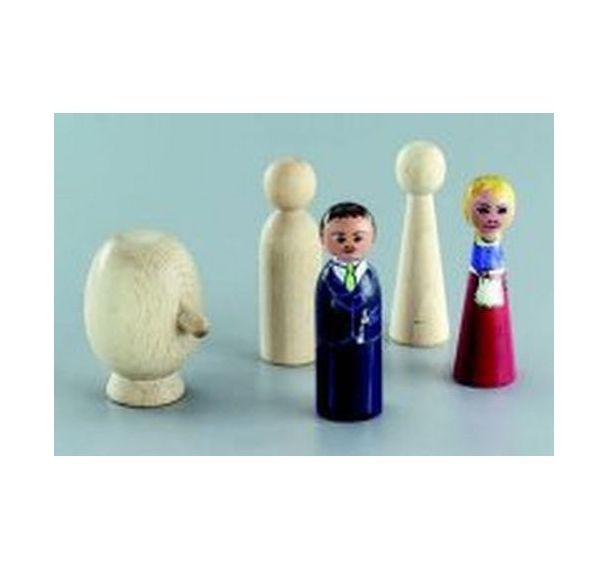 Pion figurine bois 90mm à décorer - homme