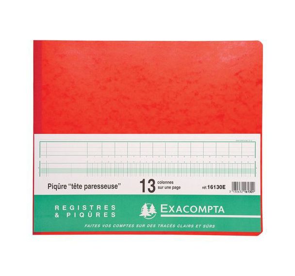 Piqûre 27x32cm à tête paresseuse 13 colonnes sur 1 page