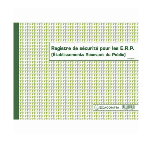 Piqûre Registre de sécurité pour les ERP