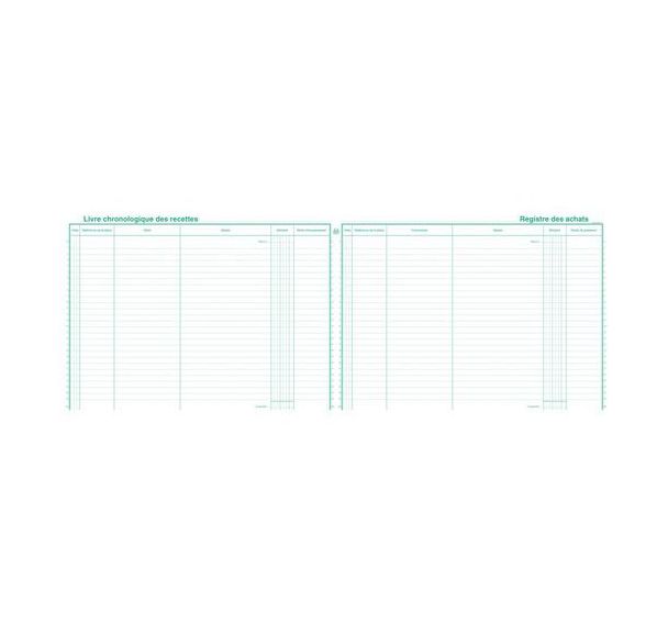 Piqûre livre chronologique des recettes et achats 24x32cm