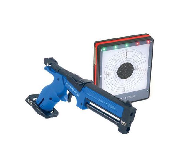 Pistolet laser et cible de tir bleu Casal Sport