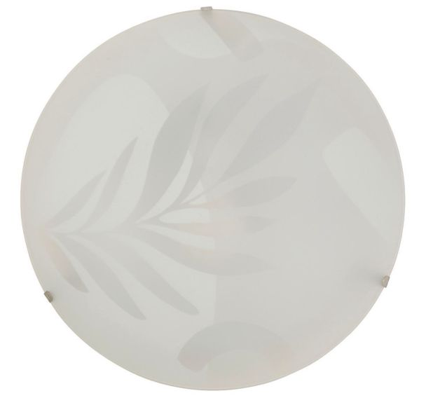 Plafonnier Lucia en verre décor blanc Corep