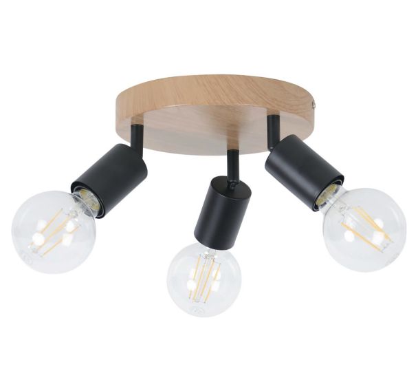Plafonnier métal BERKLEY 3 lumières Ø20 cm naturel Corep
