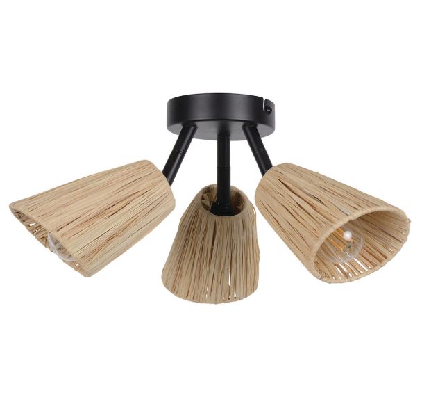 Plafonnier métal PLAYA Ø26 cm naturel Corep