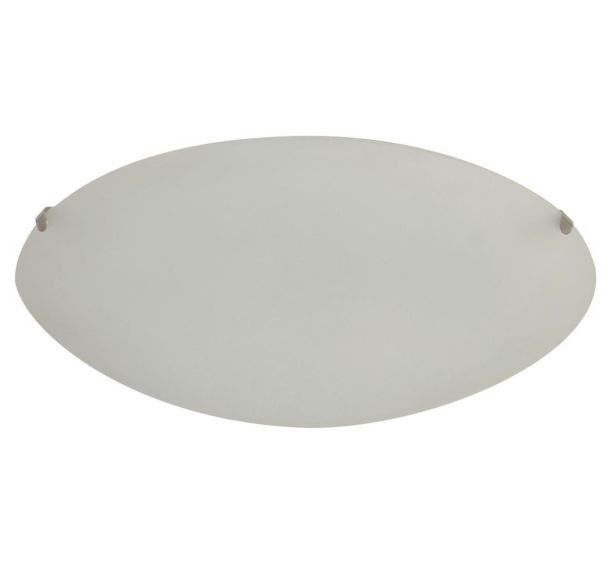 Plafonnier rond en verre dépoli Serena blanc