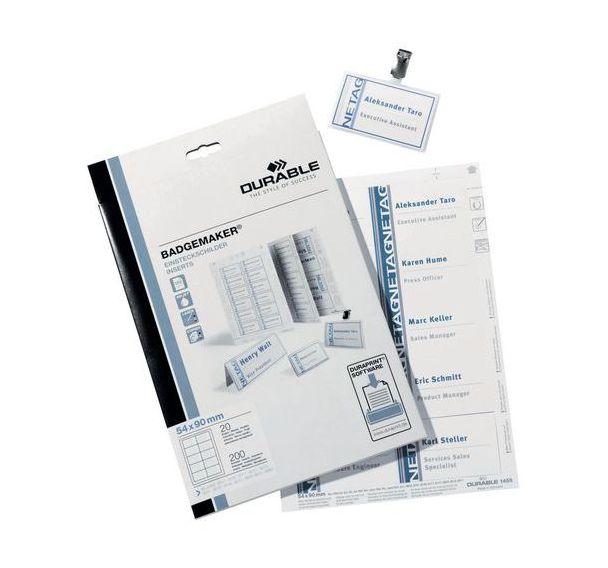 Planche de bistrols pour badges Badgemaker® - Durable