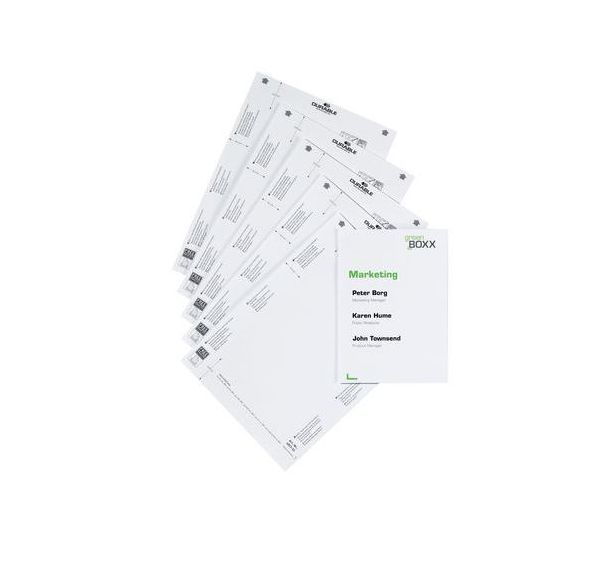 Planche d'insertions bristols pour plaque de porte Infosign - A5 - Durable