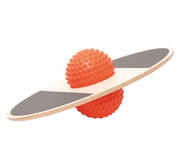 Planche ronde d'équilibre en bois
