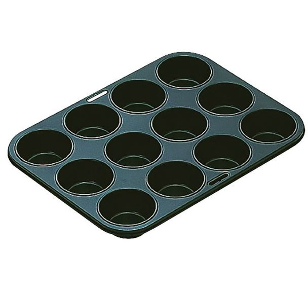 Plaque 12 muffins moka 35x27cm