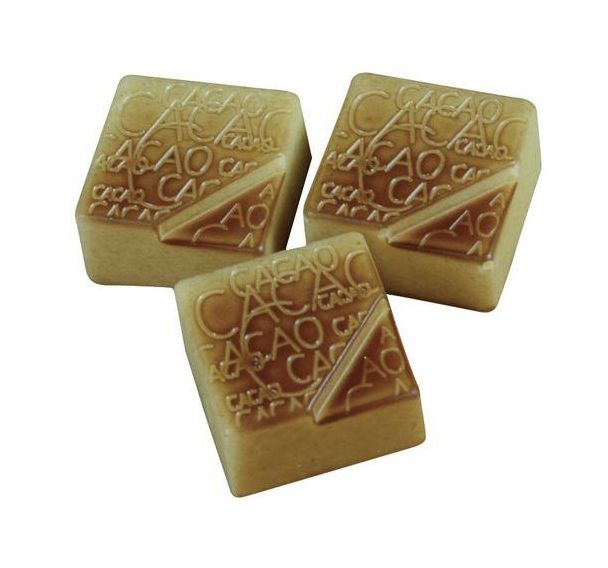 Plaque 24 pralines carrées ''cacao''