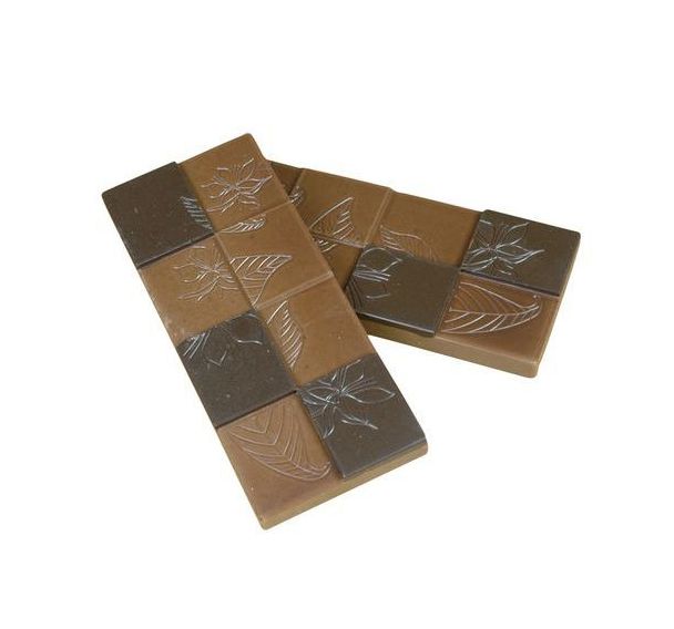 Plaque 6 mini-tablettes ''fleur de cacao''
