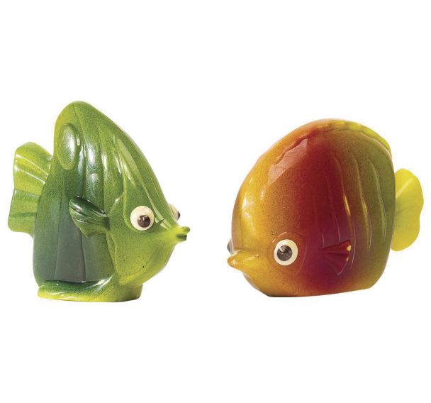 Plaque Poisson exotique 4 empreintes pour 2 poissons