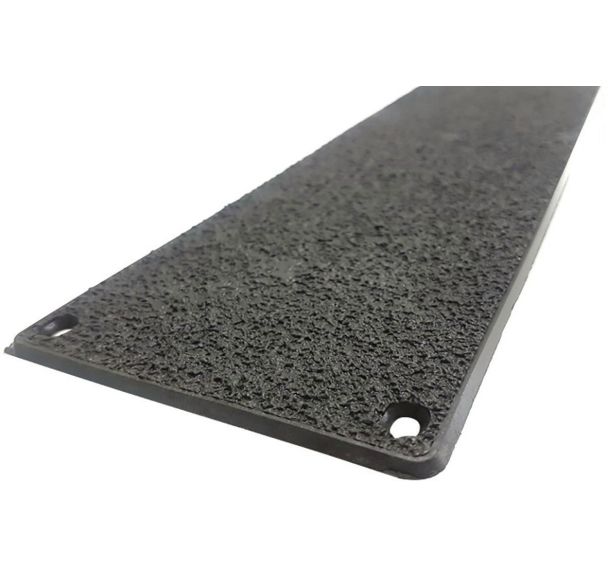 Plaque antidérapante - 90mmx750mm - noir - à visser