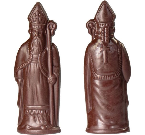 Plaque chocolat de 8 empreintes pour 4 Saint Nicolas
