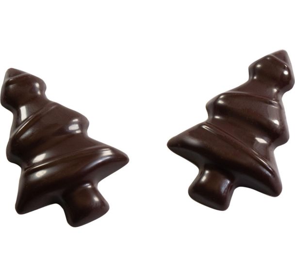 Plaque chocolat pour 12 mini sapins