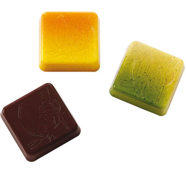 Plaque chocolat pour 18 napolitains cacao