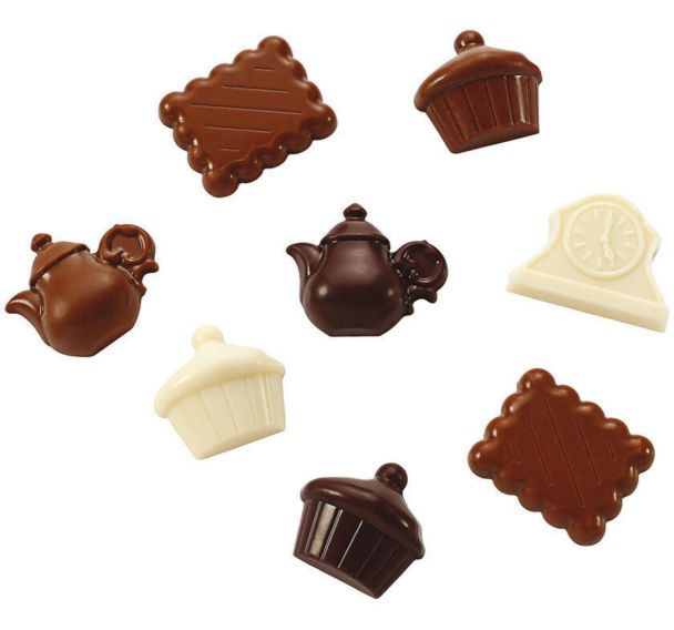 Plaque chocolat pour 24 formes ''à L'heure du Thé''