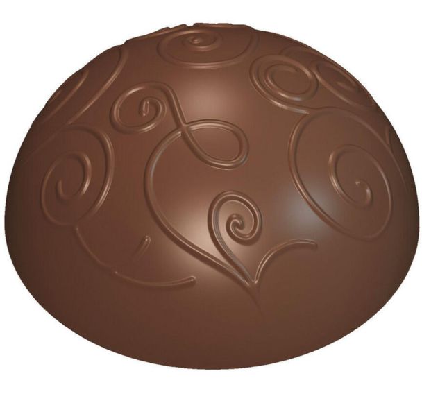 Plaque chocolat pour 28 dômes décor arabesque
