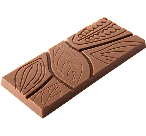Plaque chocolat pour 6 tablettes motif cabosse - Matfer