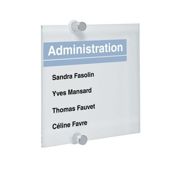 Plaque de porte Crystal Sign - Carré - Durable