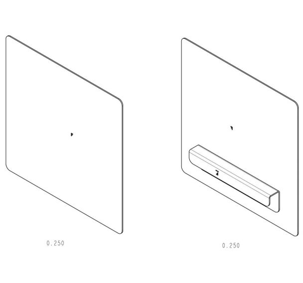 Plaque de signalisation inox A4 à crocheter sur meuble adossé