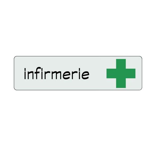 Plaque de signalisation pictogramme aluminium - Infirmerie