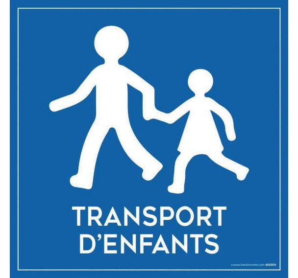 Plaque magnétique pour véhicule - Transport d'enfant