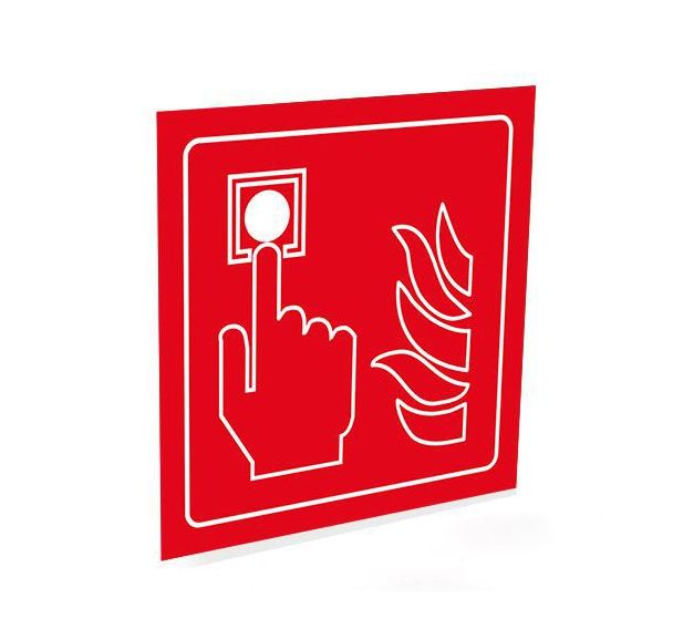 Plaque pictogramme Bouton Alarme Incendie