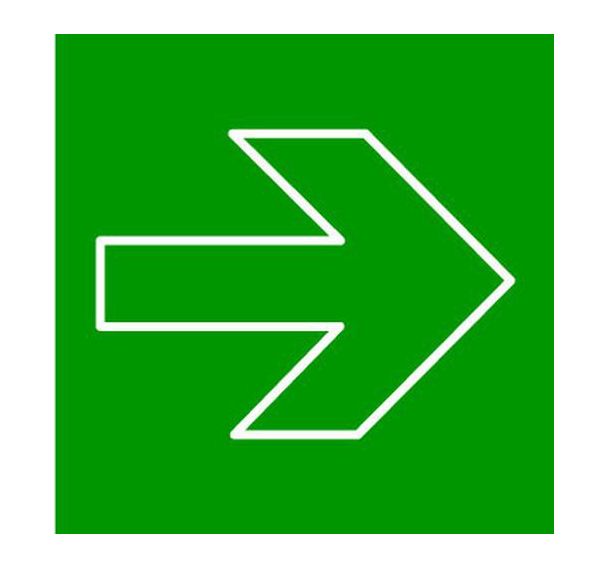 Plaque pictogramme Fleche Droite ou Gauche