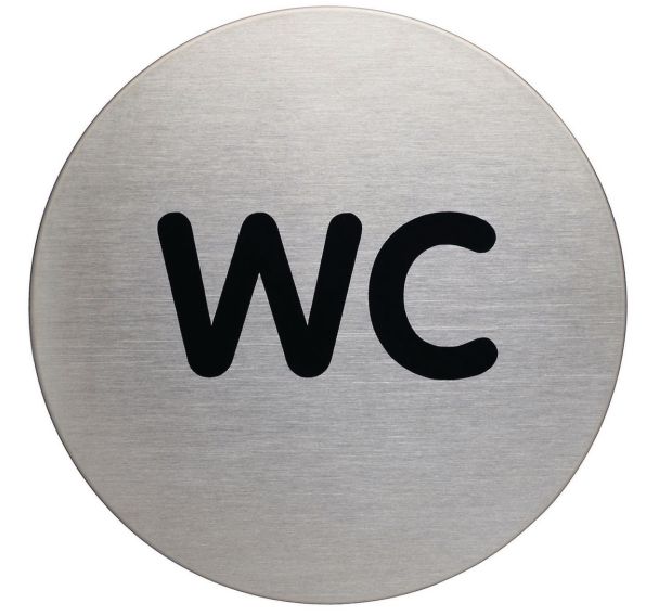 Plaque signalétique acier WC